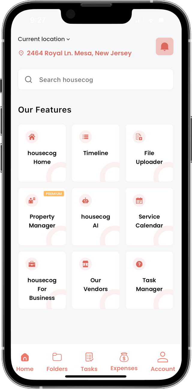 House Cog App Interface Preview